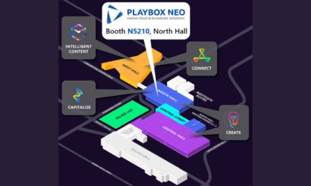 April 2022 NAB Show News Media Invitation from PlayBox Neo Booth N5210, LVCC North Hall