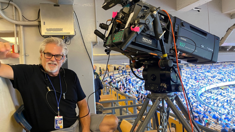 Camera Operator David Bushner goes Cartoni for OB Sports